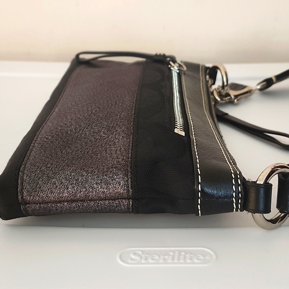 Coach Signature Stripe Demi Hand Bag w/xtra Coach Shoulder Strap - Picture 7 of 16